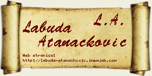 Labuda Atanacković vizit kartica